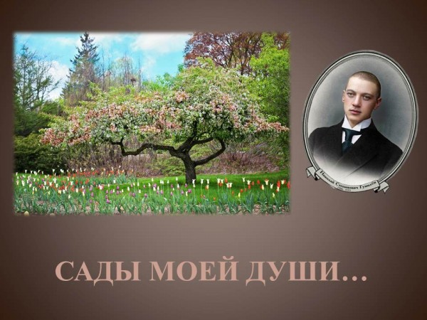 «Н.С. Гумилёв. Сады моей души…»